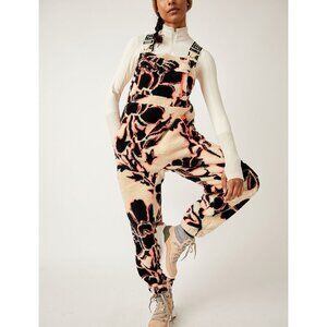 FP Movement by Free People Abstract Black and Cream Jumpsuit